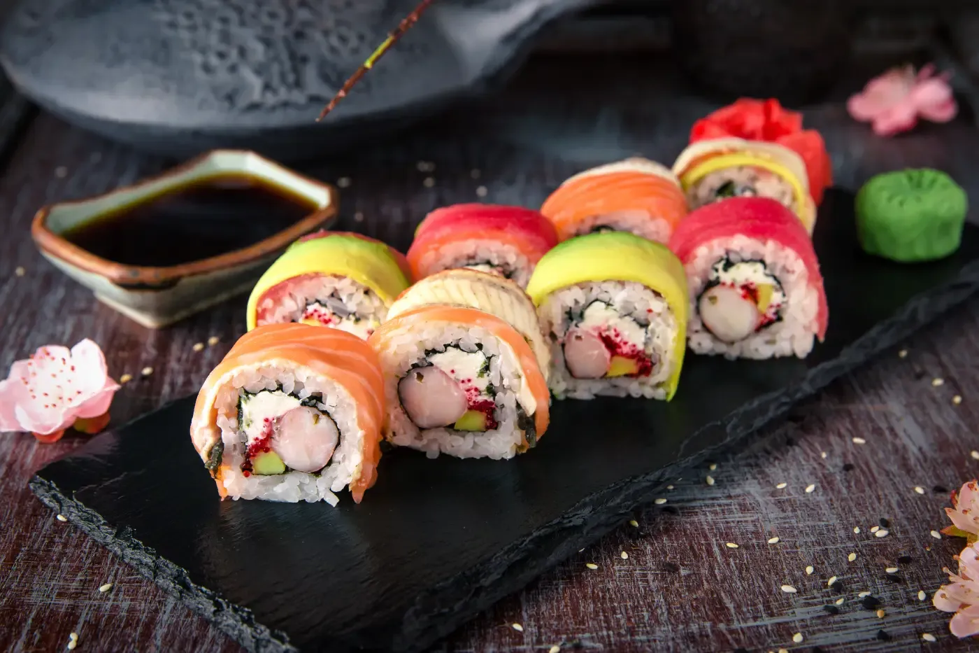 Sample Sushi Rolls Available at Koi's Asian Cuisine